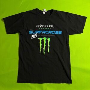 Monster Energy Supercross 2023 AMA FIM World Championship Black T Shirt Small